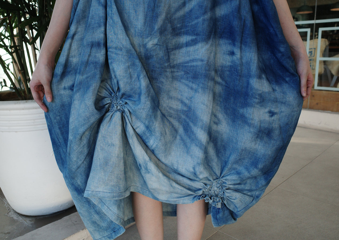 carina dress - dyed navy