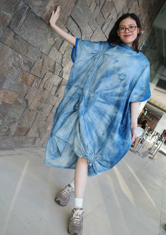 carina dress - dyed navy