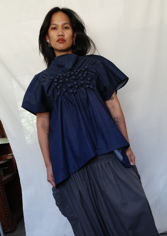 lorina blouse - soft maong navy