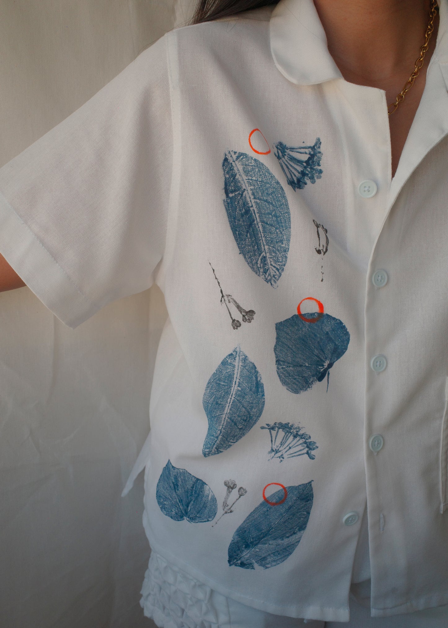 leaf shirt - white