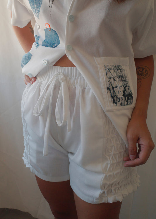 honey shorts - white