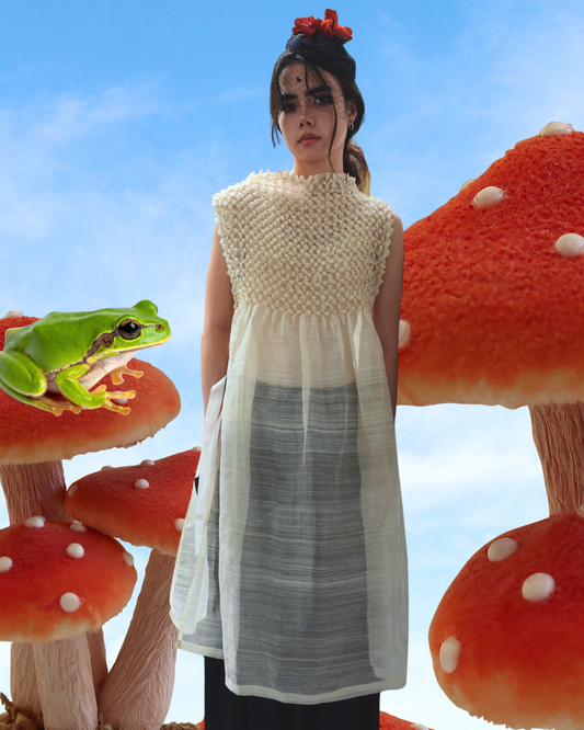 sampaguita bib dress - silk cocoon