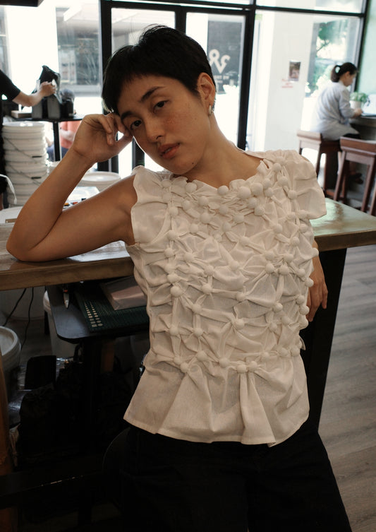 bubble shirt - white