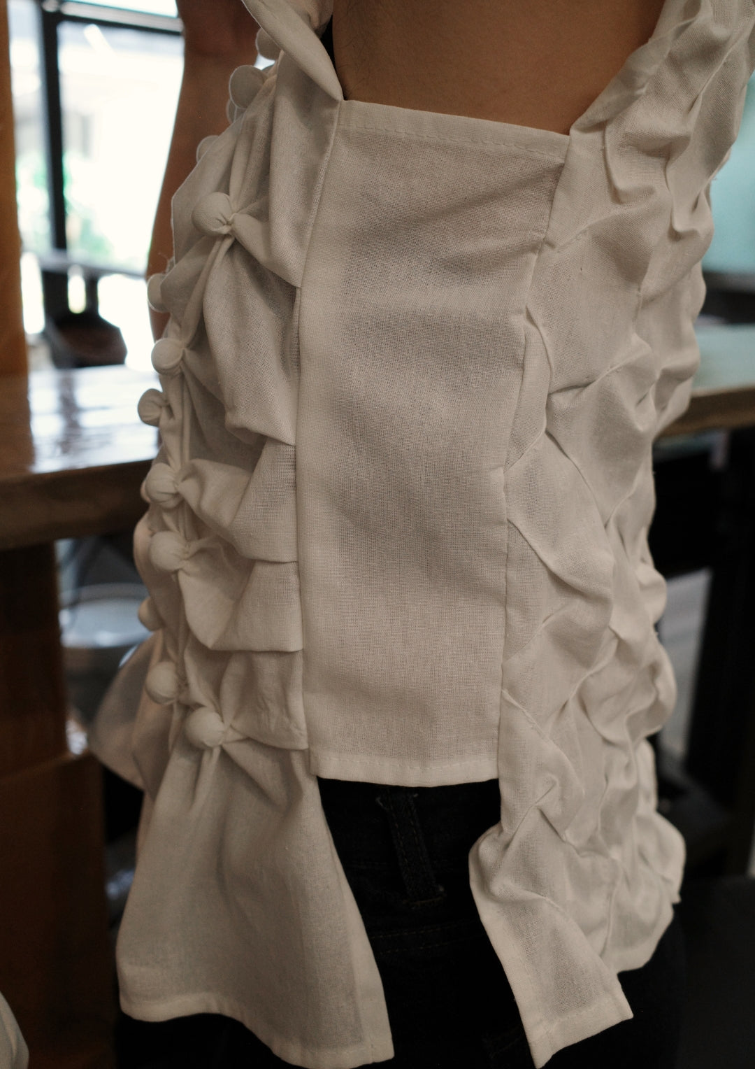 bubble shirt - white