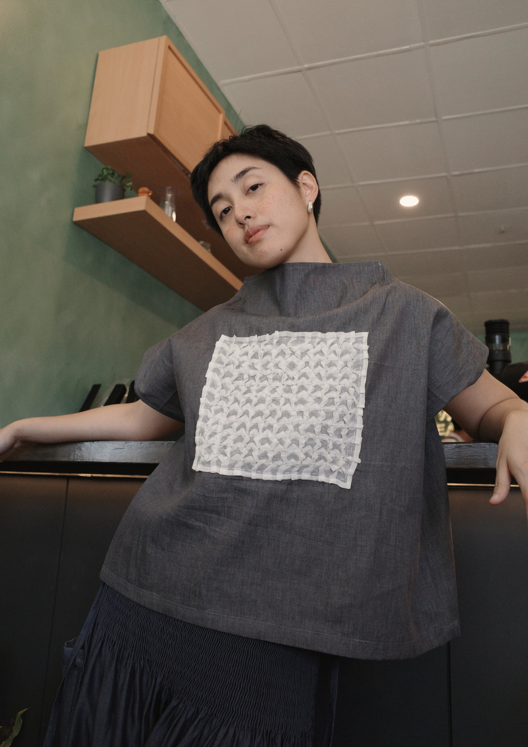 mithi blouse - gray