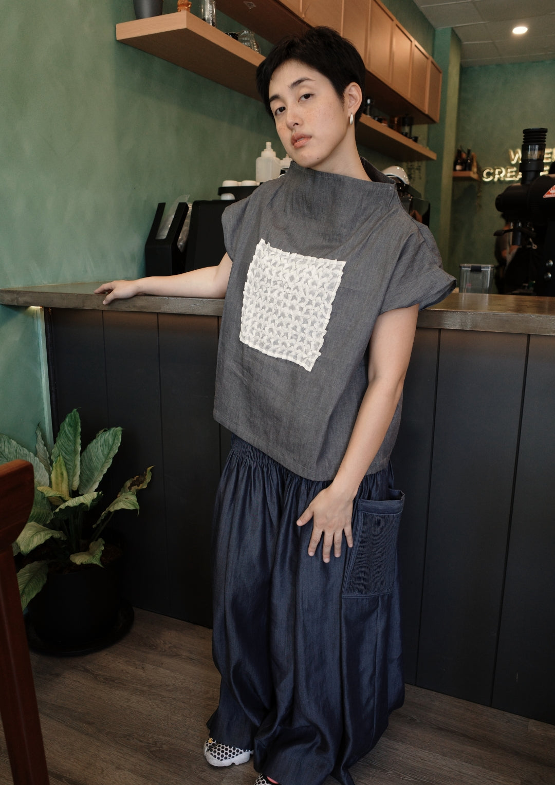mithi blouse - gray