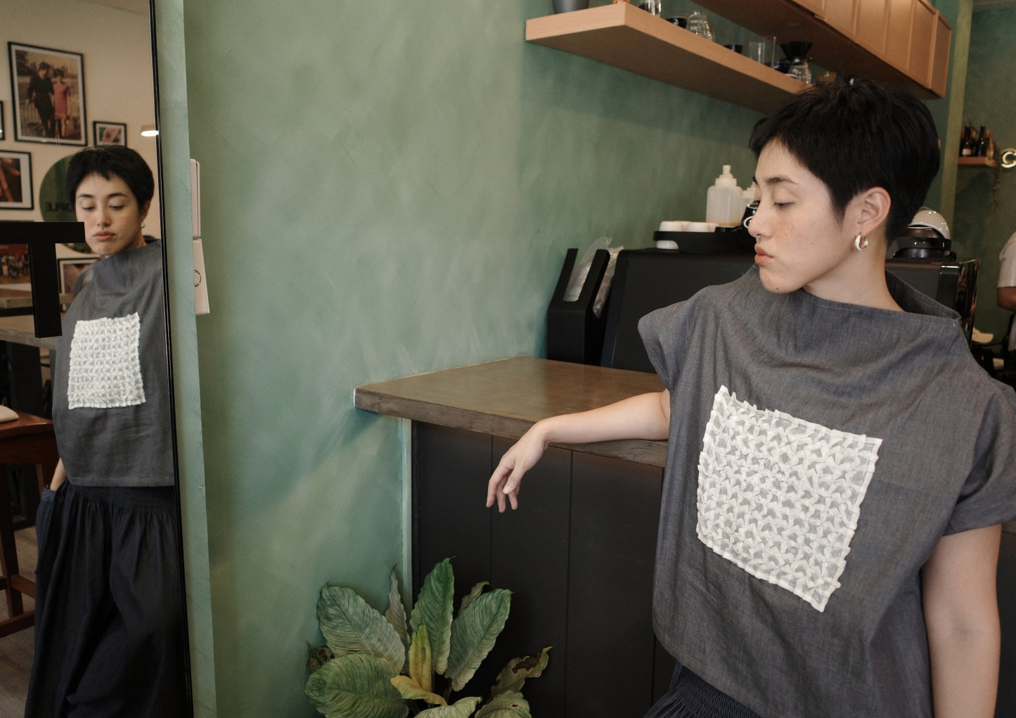 mithi blouse - gray