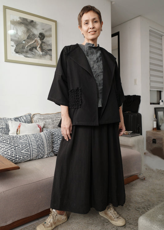 balabal jacket - black twill
