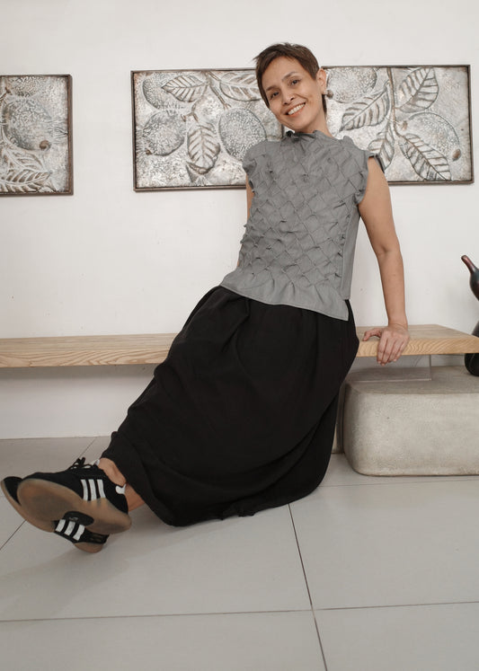 tria top - gray maong