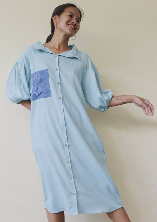 gina shirtdress - teal