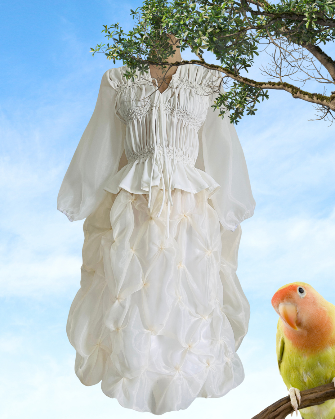 alapaap skirt - midi, white