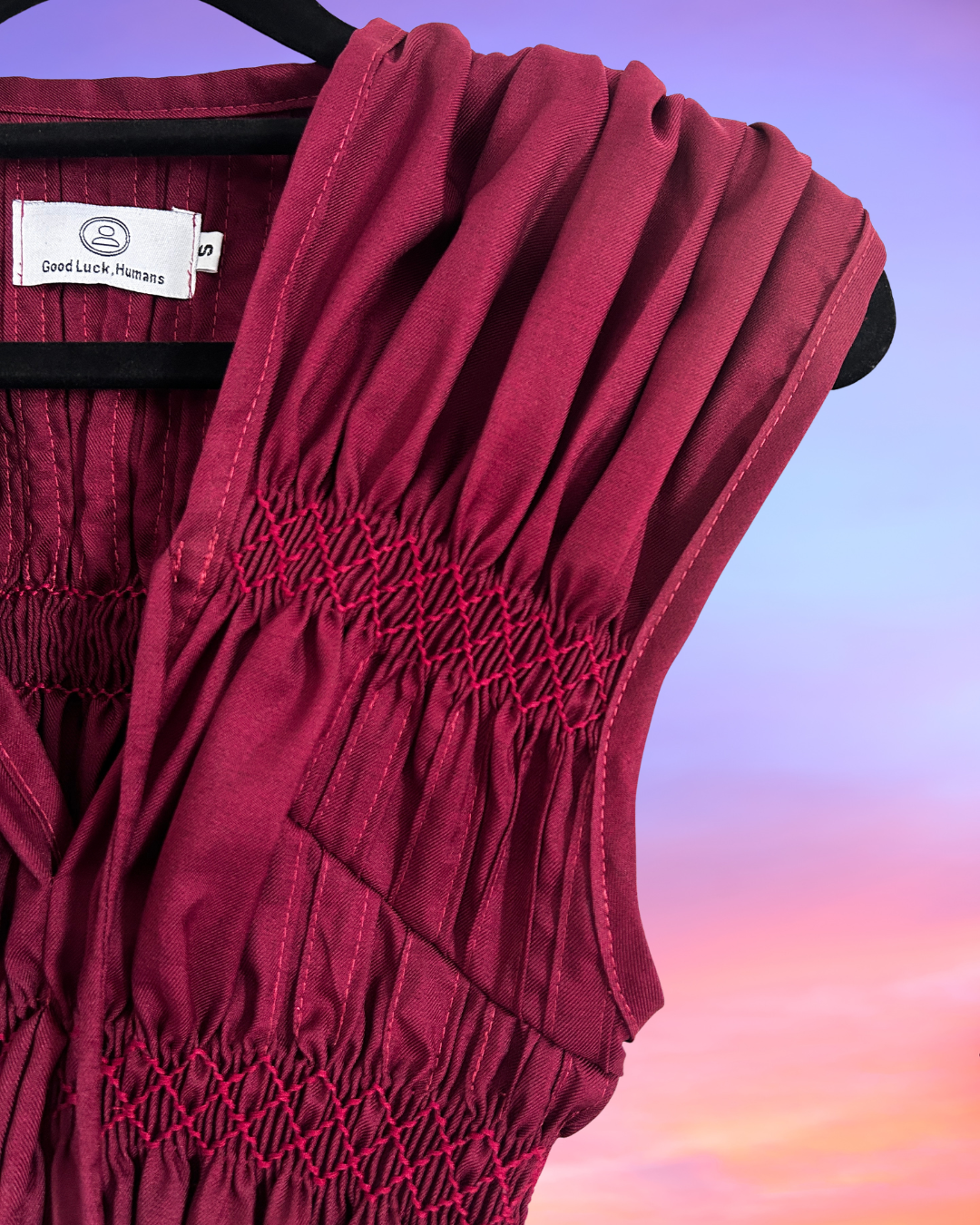 sansa top - burgundy