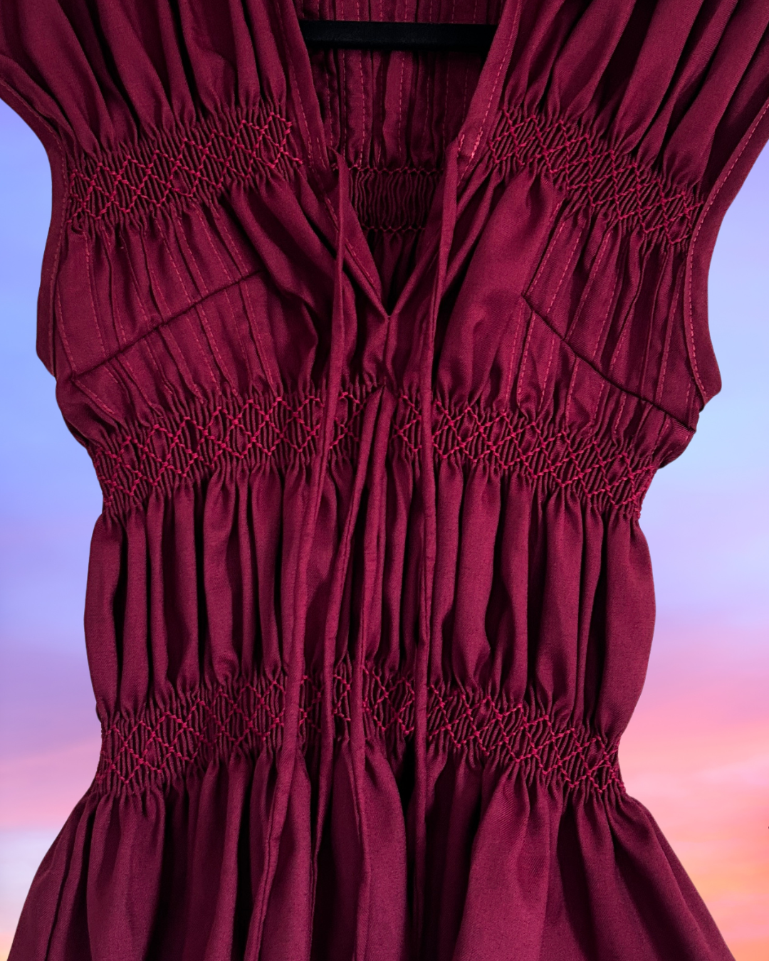 sansa top - burgundy