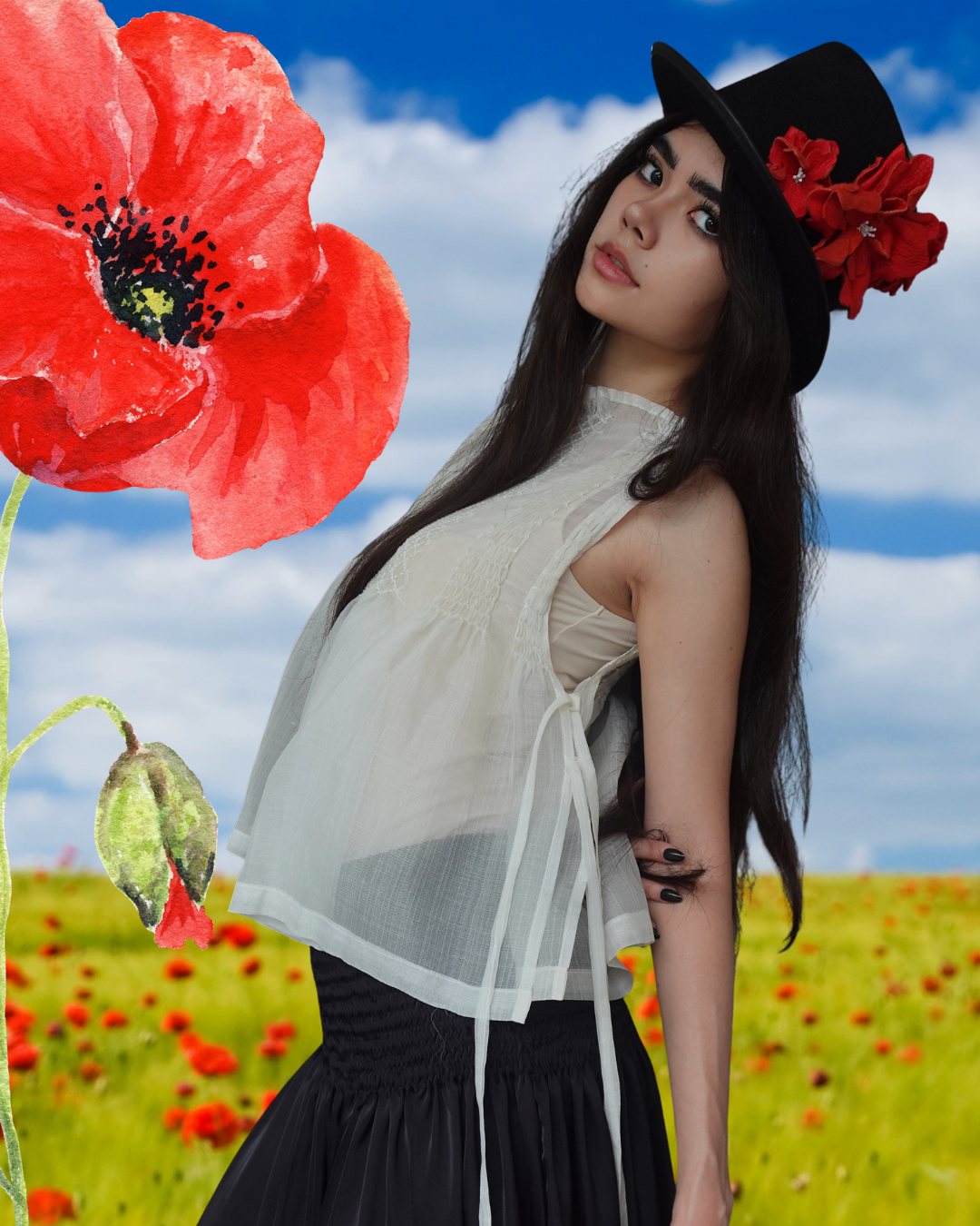 bighani bib top - silk cocoon