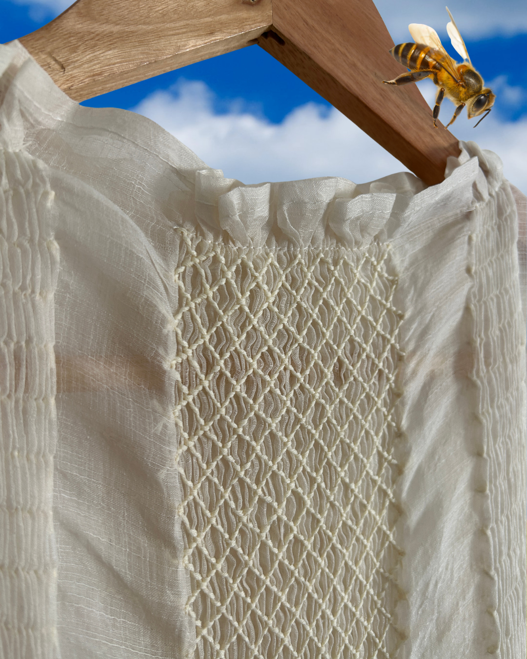 bighani bib top - silk cocoon