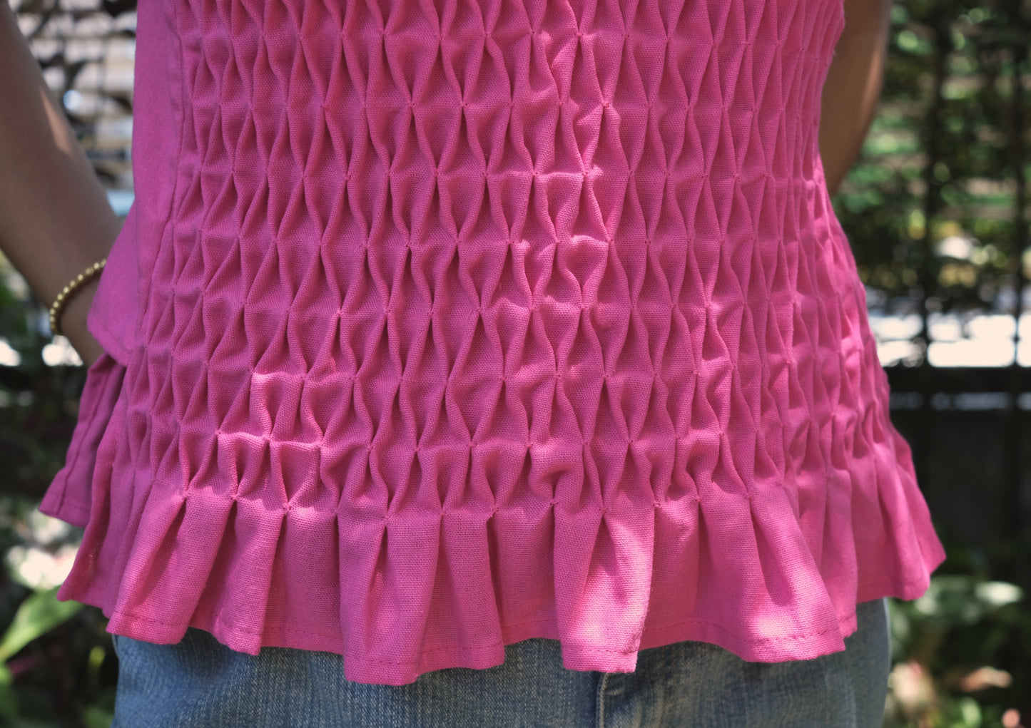 meili top - bright pink