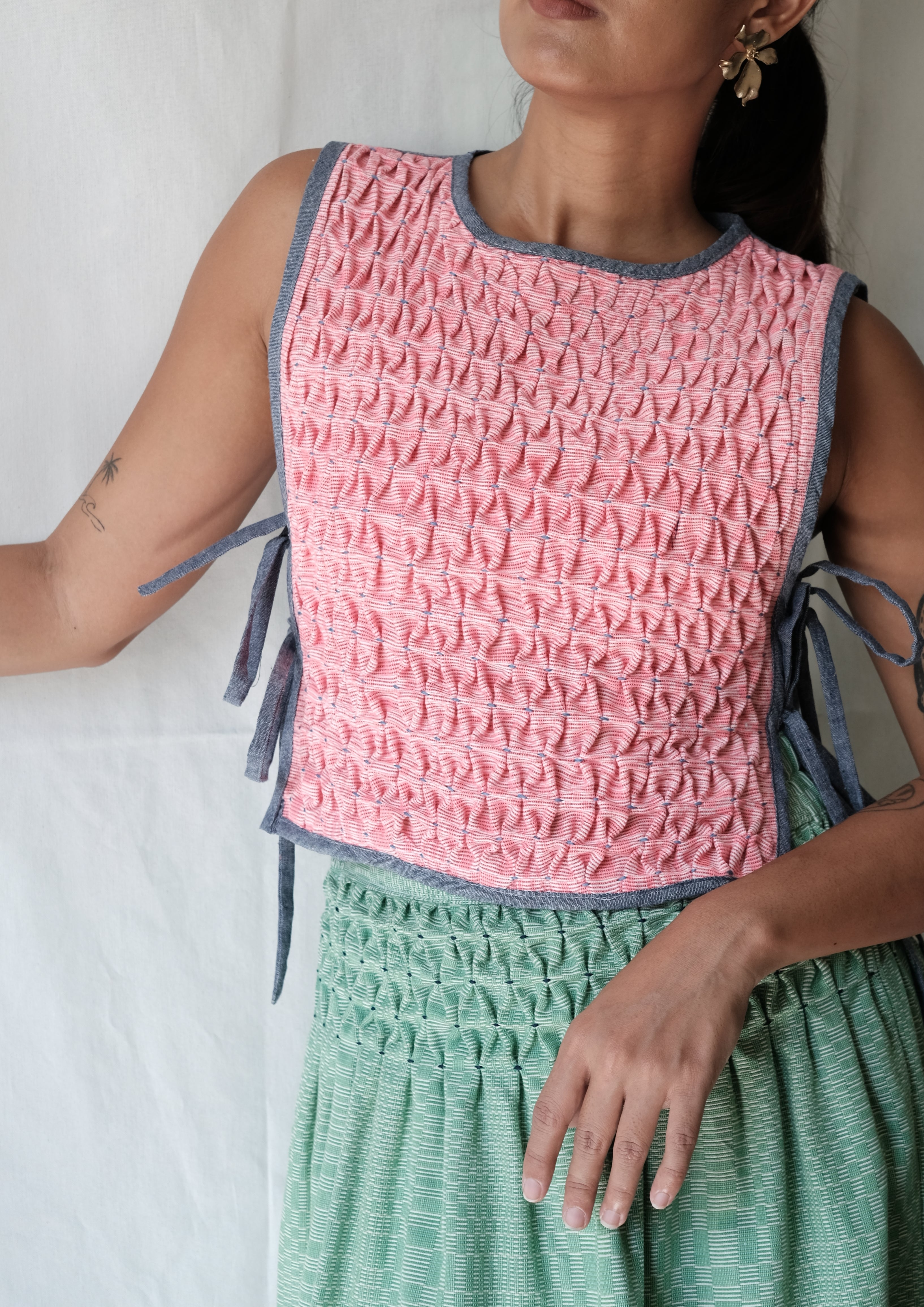 kimona bib - pink inabel – goodluckhumans