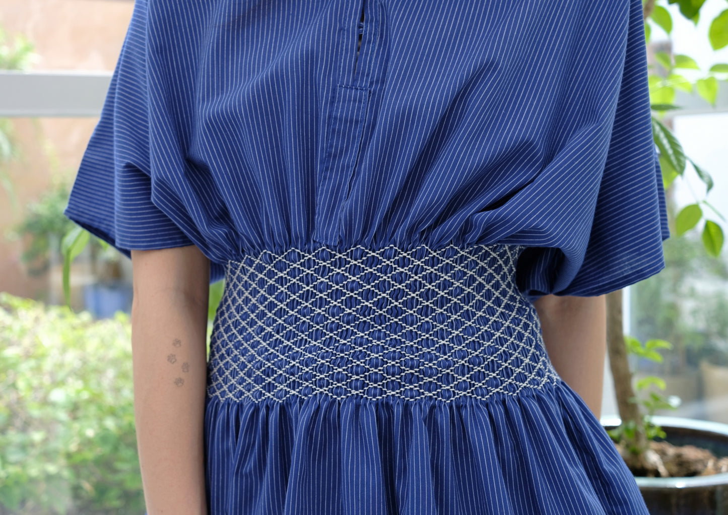 mira blouse - blue stripes
