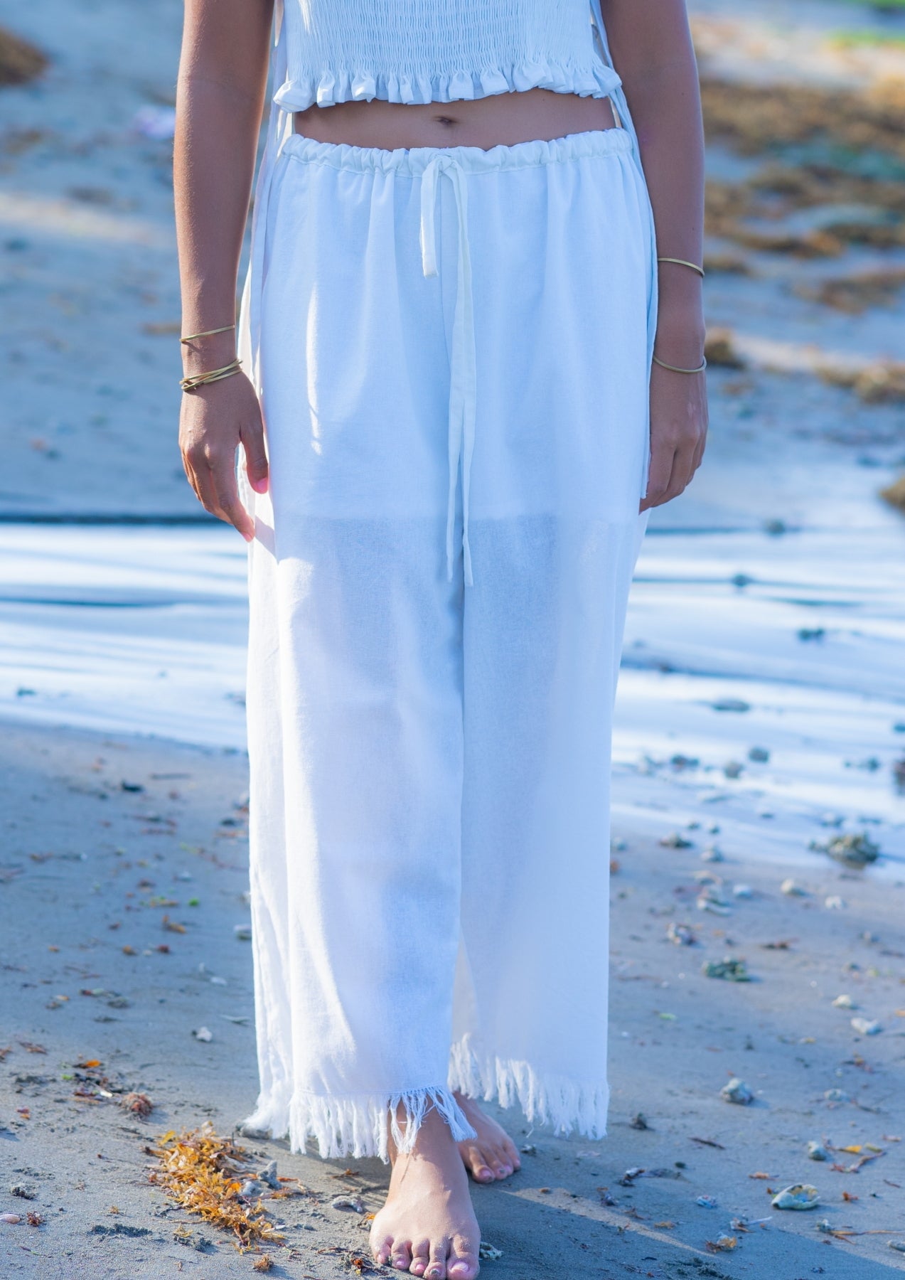 irulan pants - white