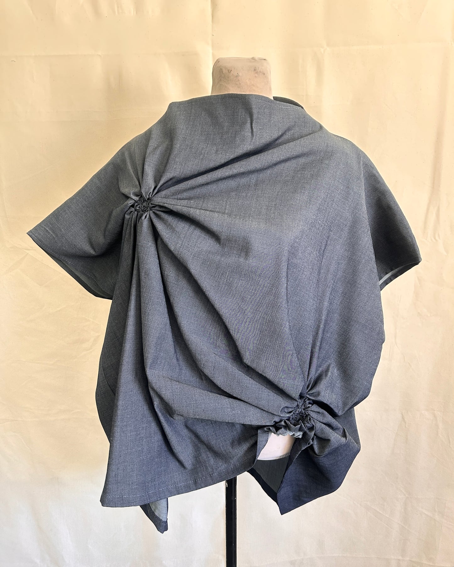 no. 38 carina top - gray denim