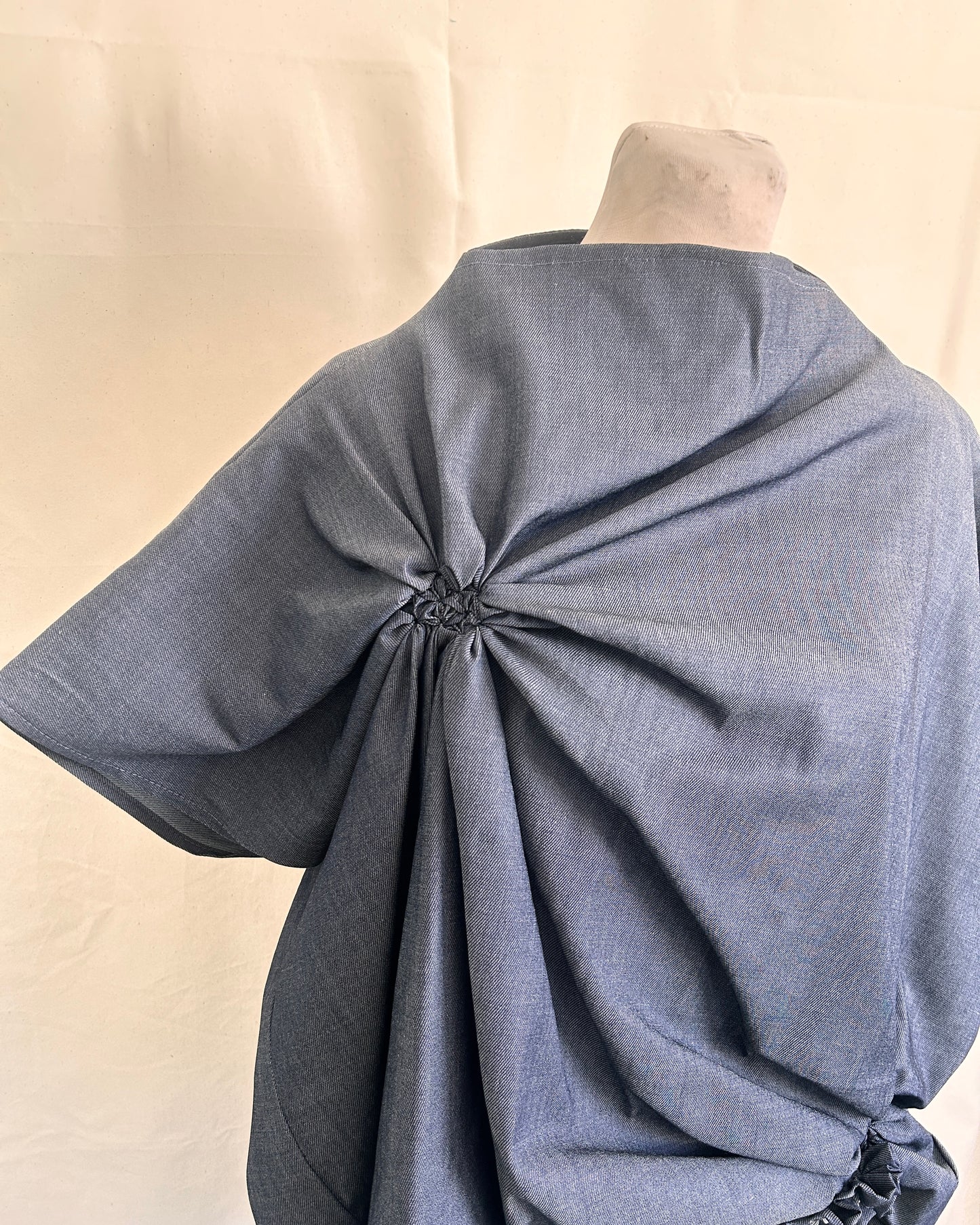 no. 38 carina top - gray denim
