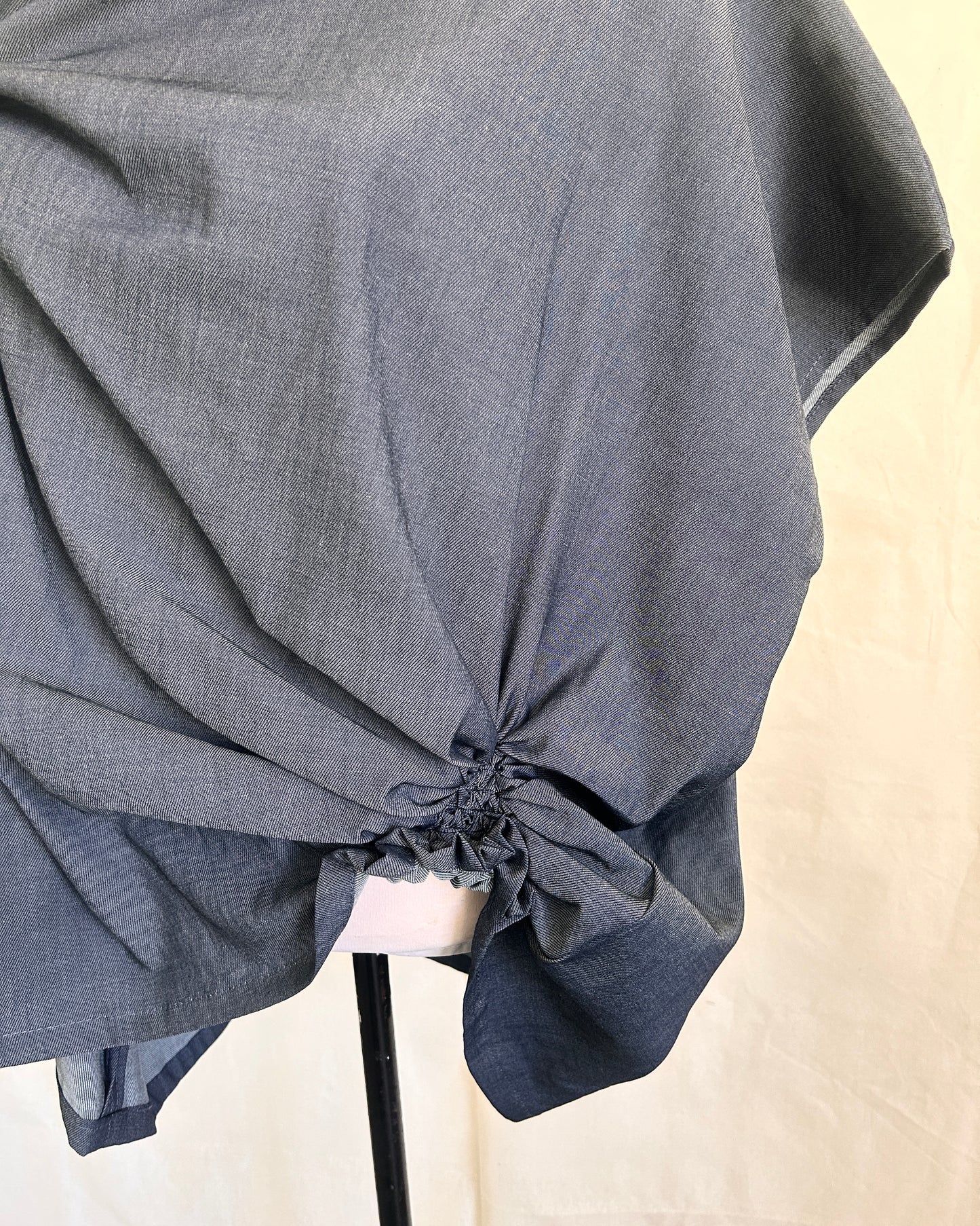 no. 38 carina top - gray denim