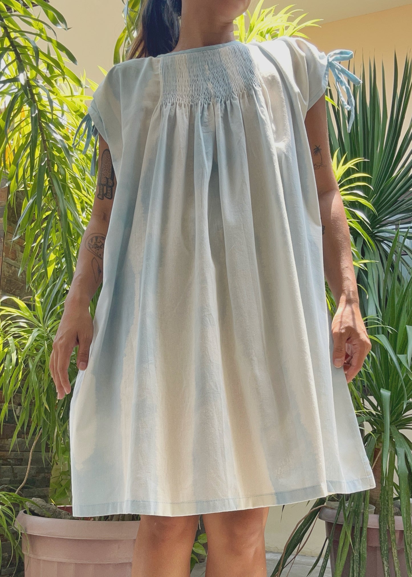 mita dress - powder blue