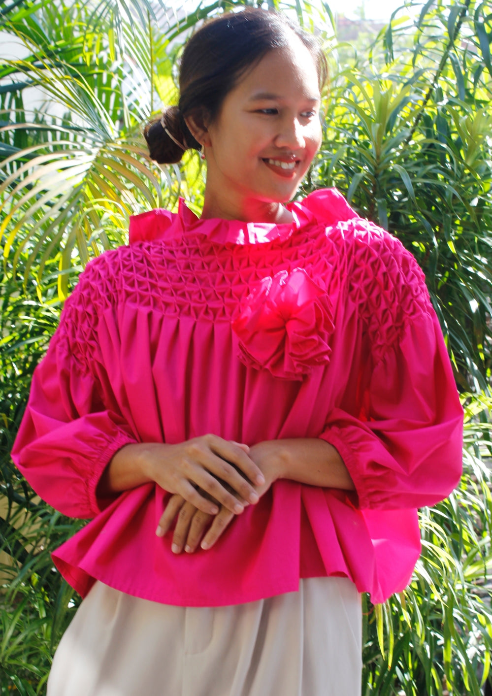 lilet blouse - fuchsia