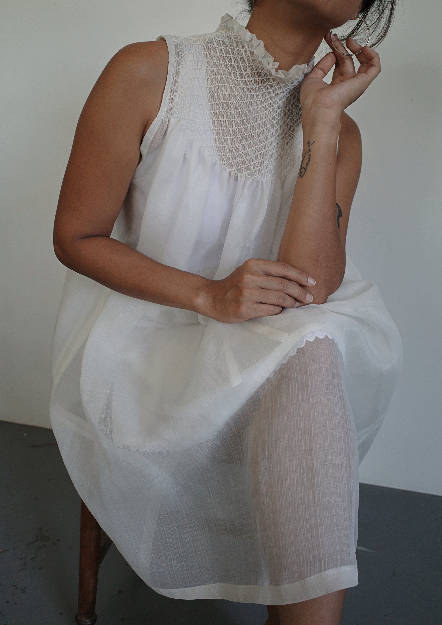 sinta dress - white
