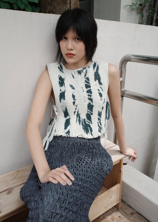 helen bib - dyed, green