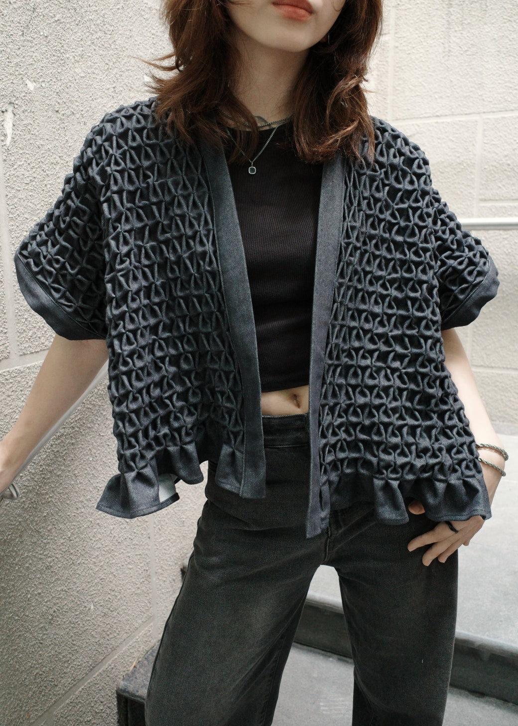 ruri kimono - new black denim