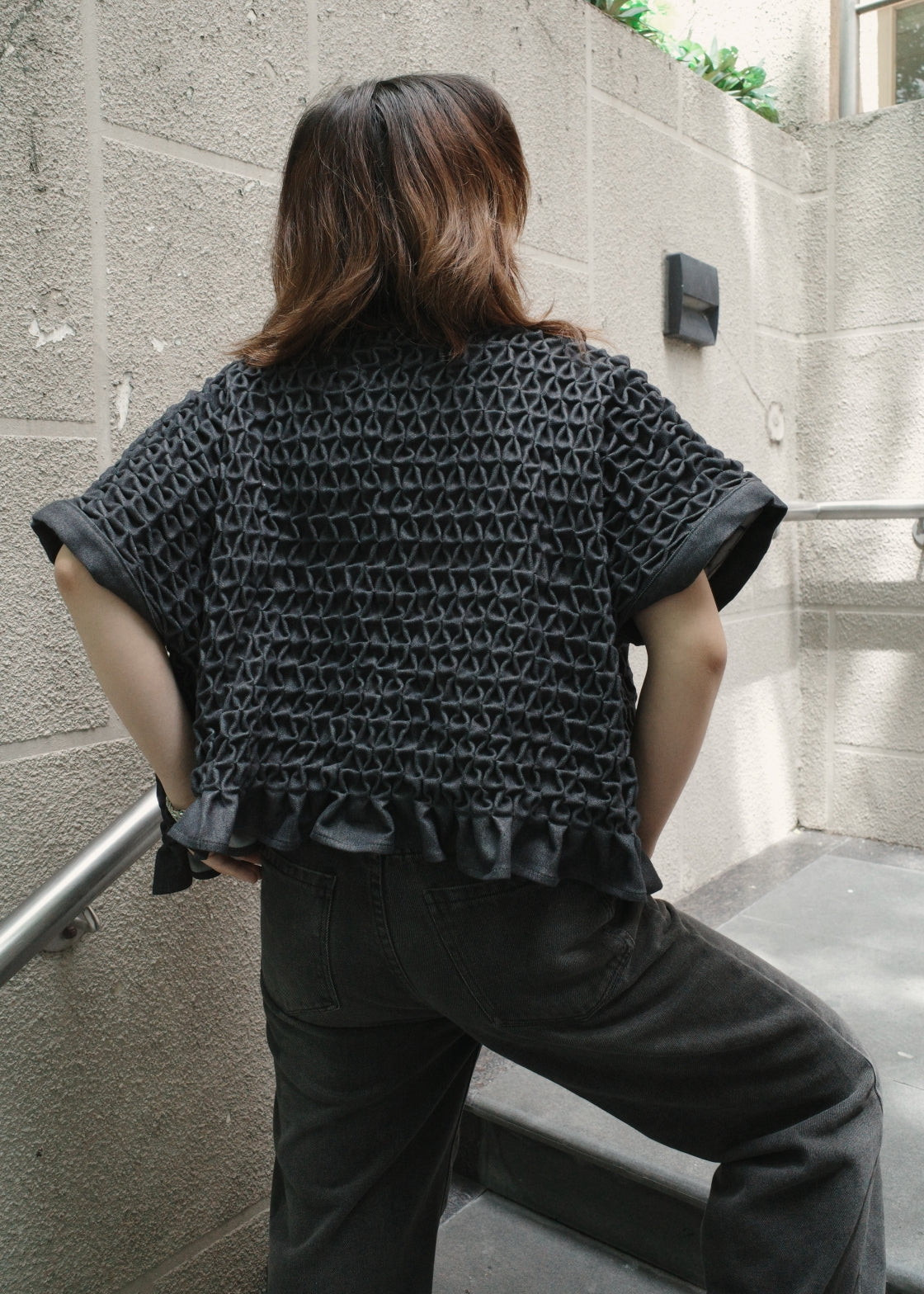 ruri kimono - new black denim