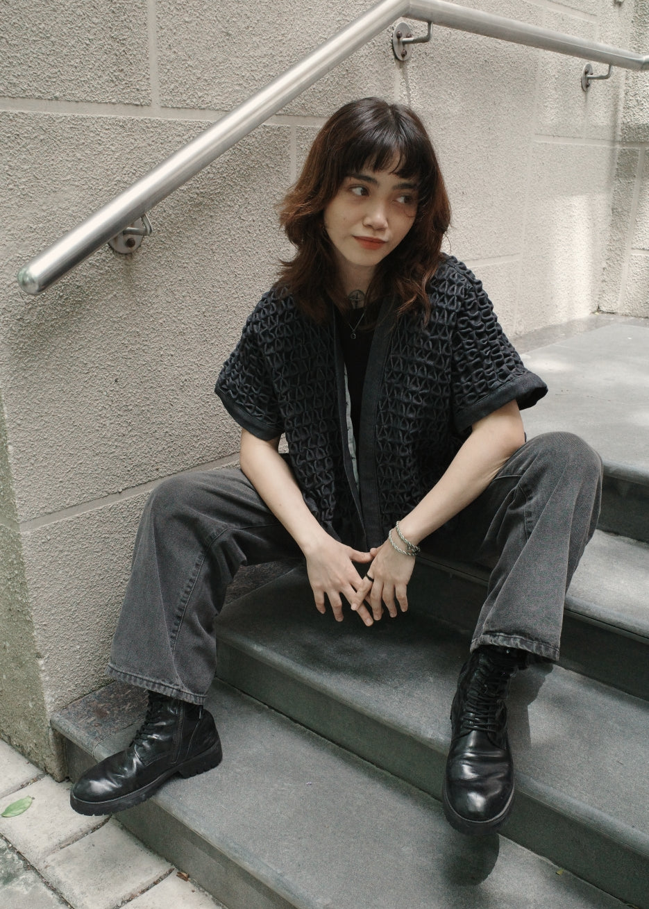 ruri kimono - new black denim