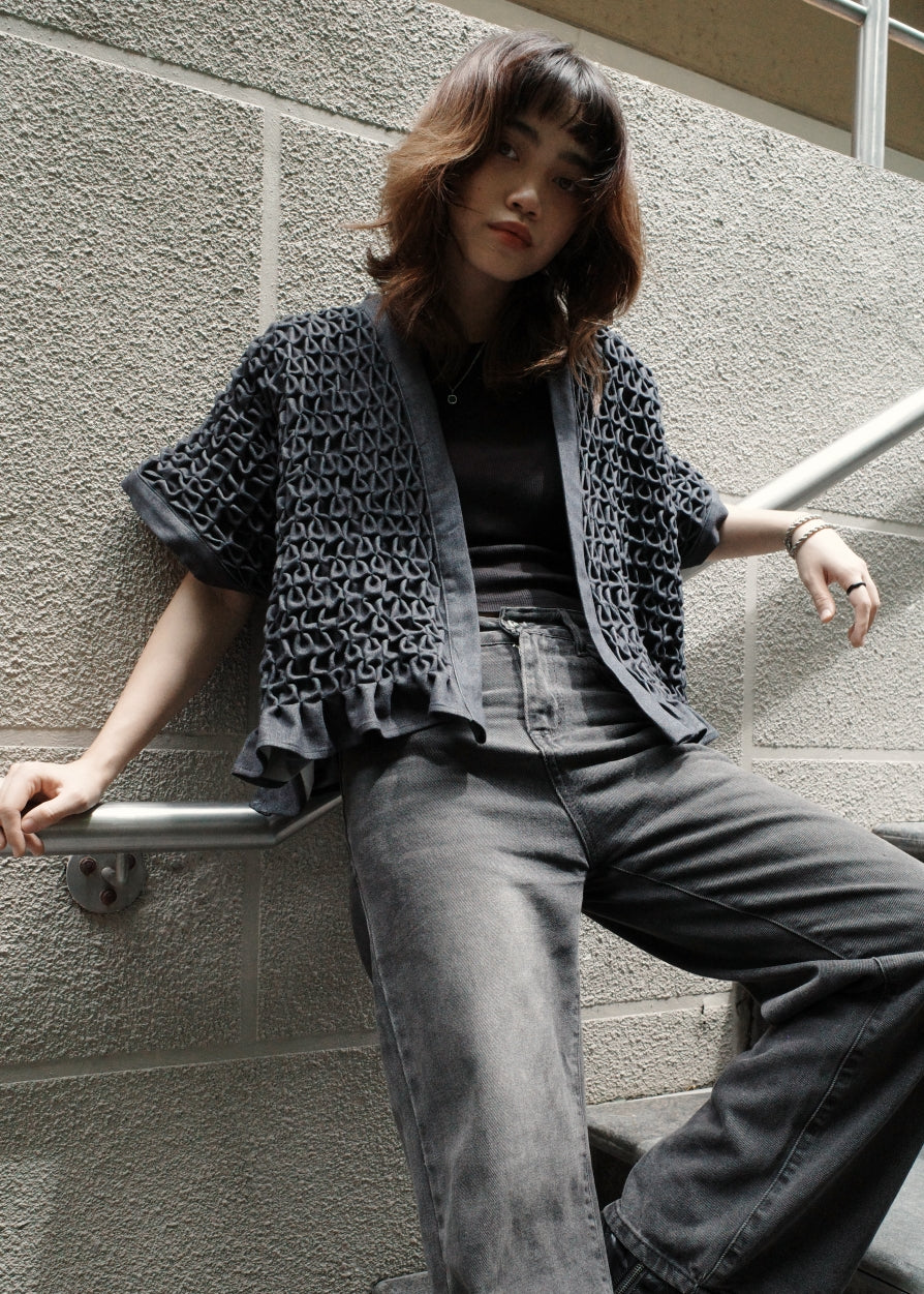 ruri kimono - new black denim