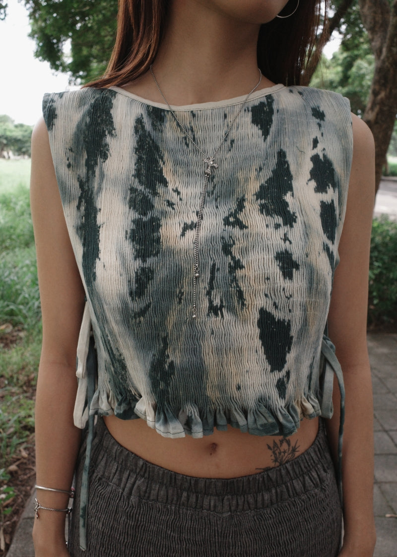 helen bib longer - dyed, green