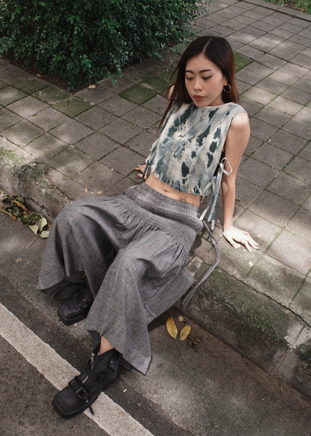 helen bib longer - dyed, green