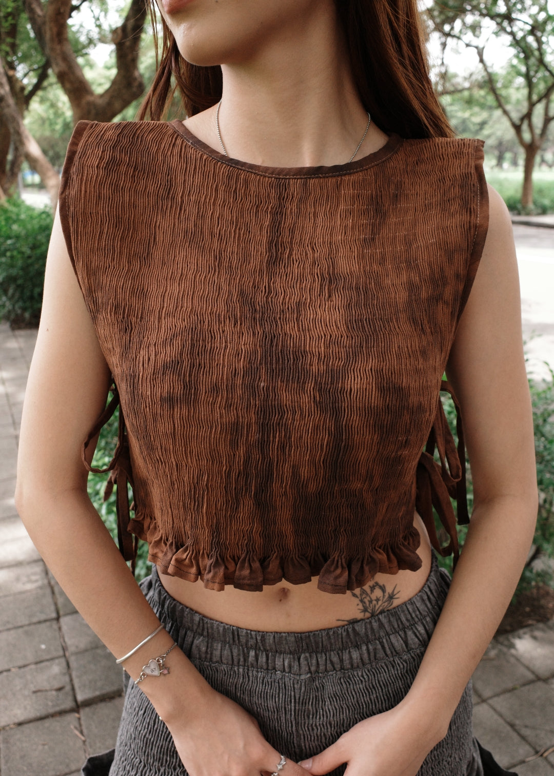 helen bib longer - dyed, black