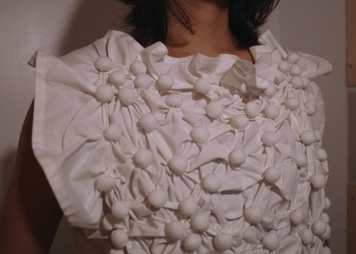 bubble shirt - pure linen, white