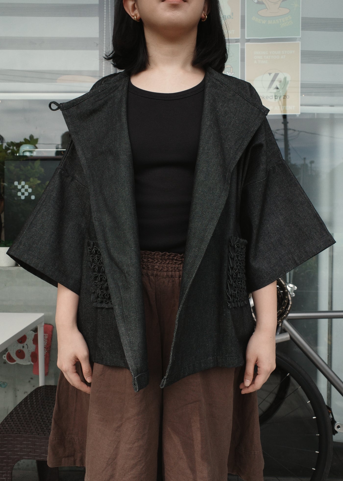 balabal jacket - black maong