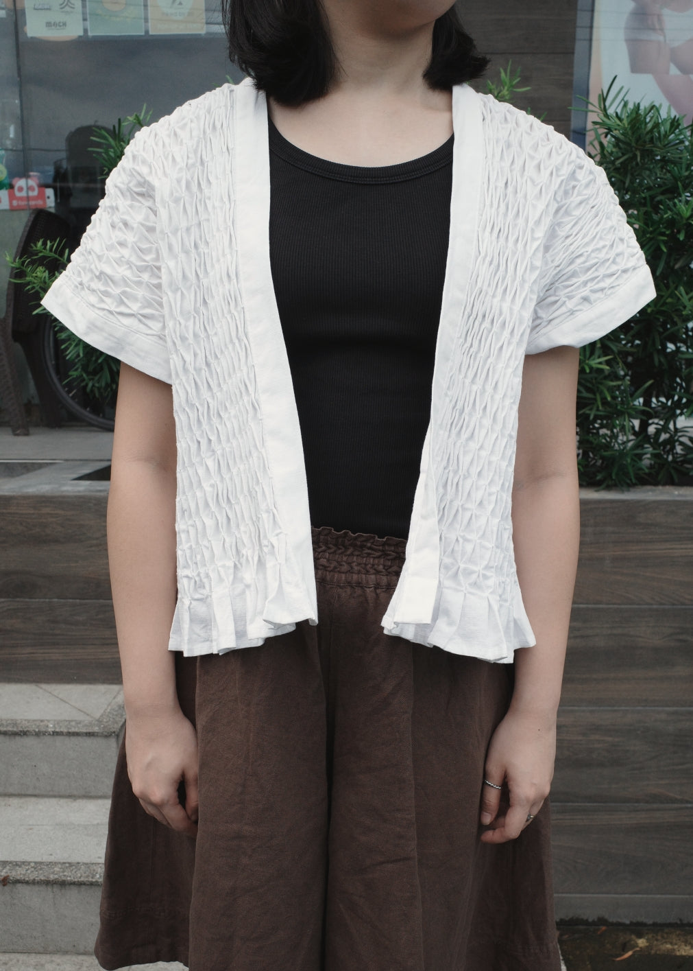 ruri kimono - linen, white