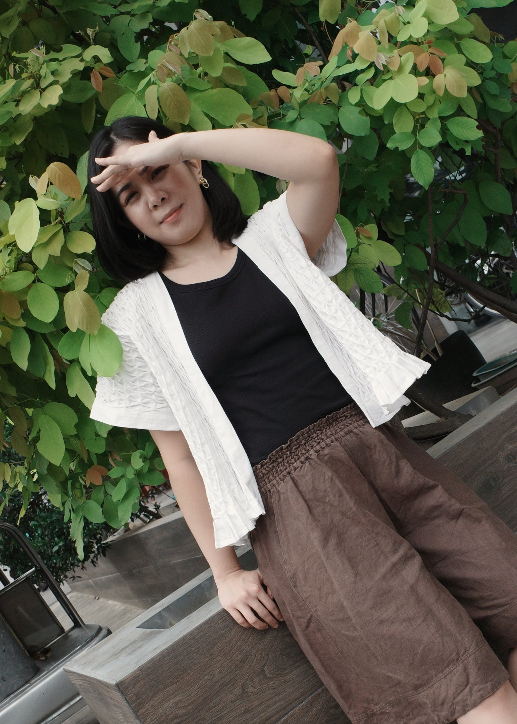 ruri kimono - linen, white