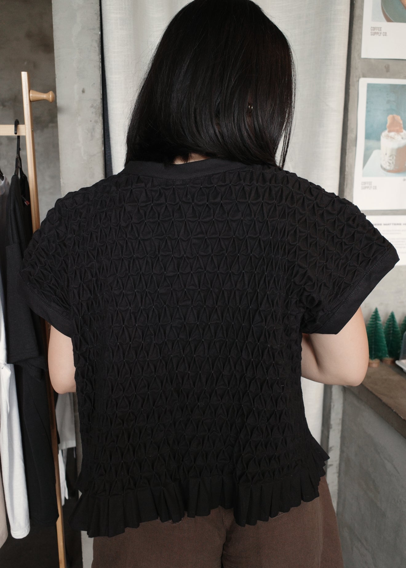 ruri kimono - linen, black