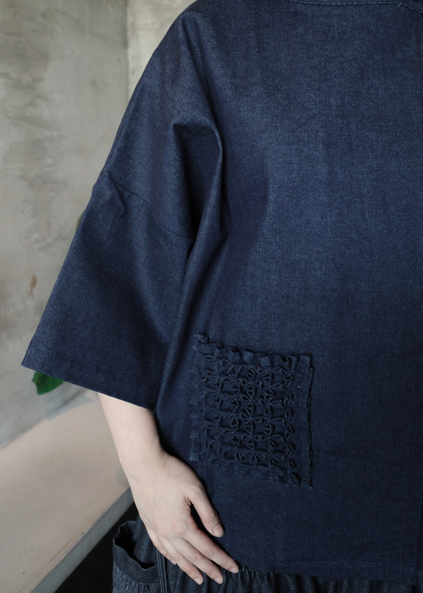 balabal jacket - blue maong