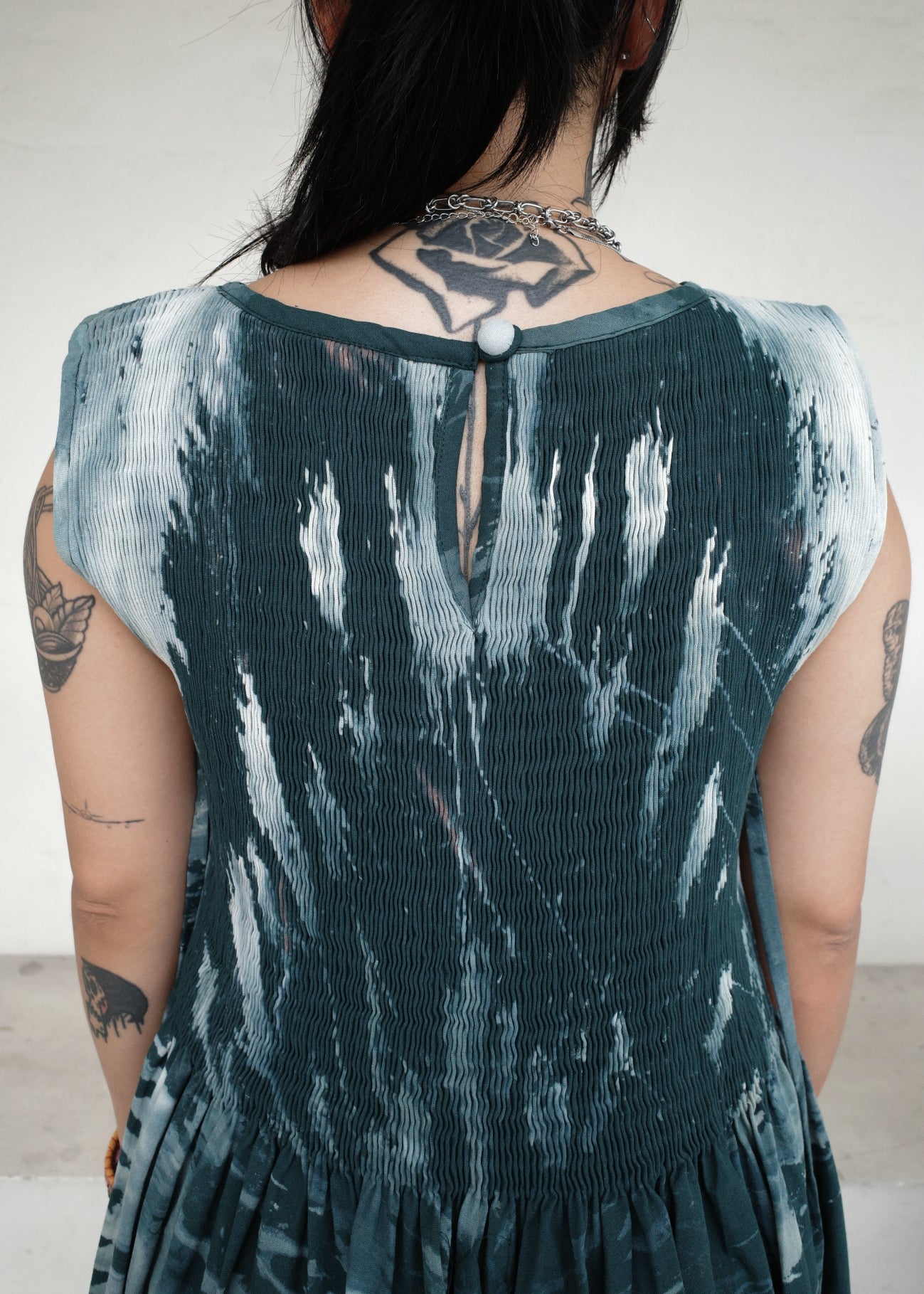 helen dress - dyed green