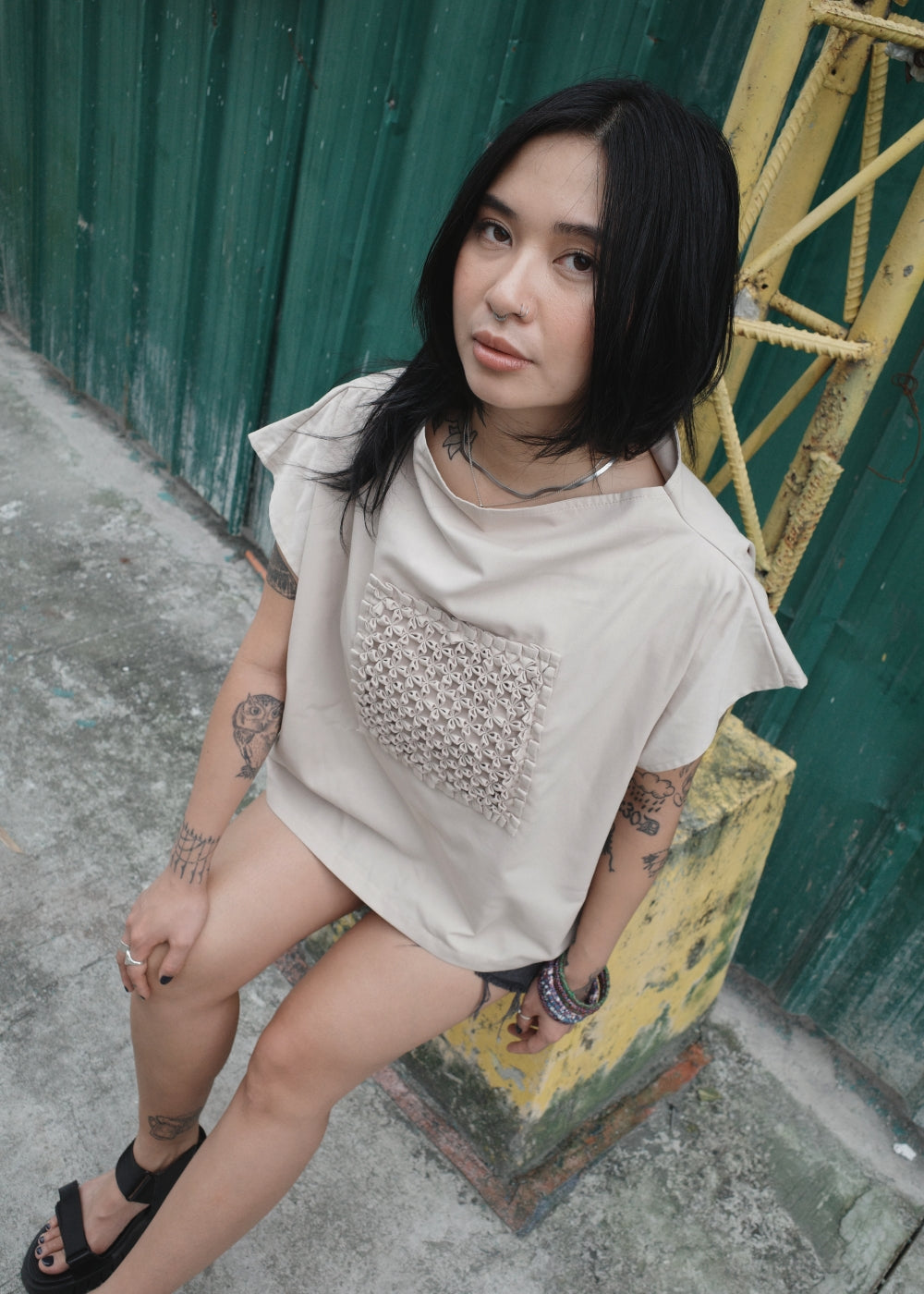 mithi blouse - khaki