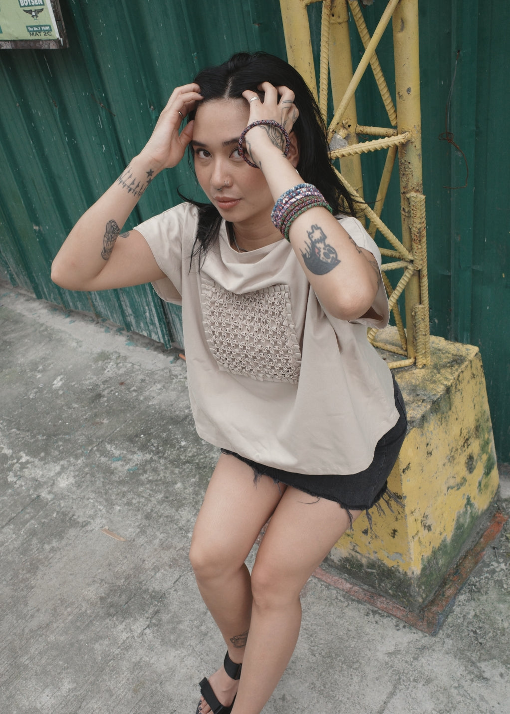 mithi blouse - khaki