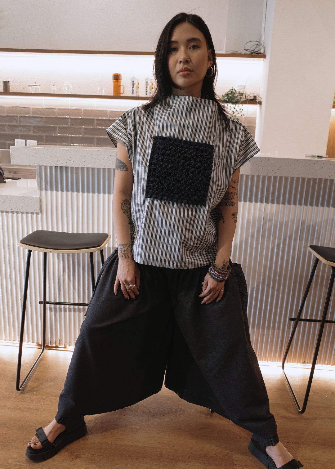 isa pants - soft maong, black