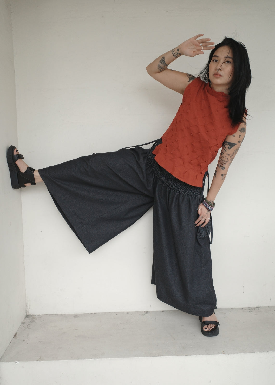 isa pants - soft maong, black