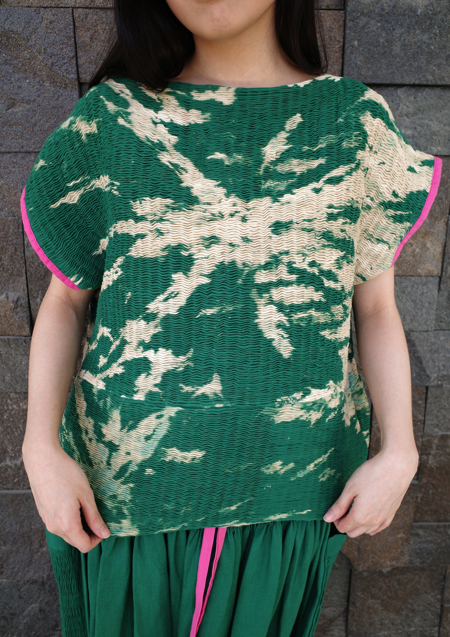 claudette shirt - dyed green