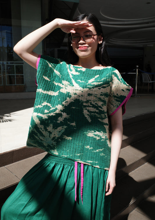 claudette shirt - dyed green